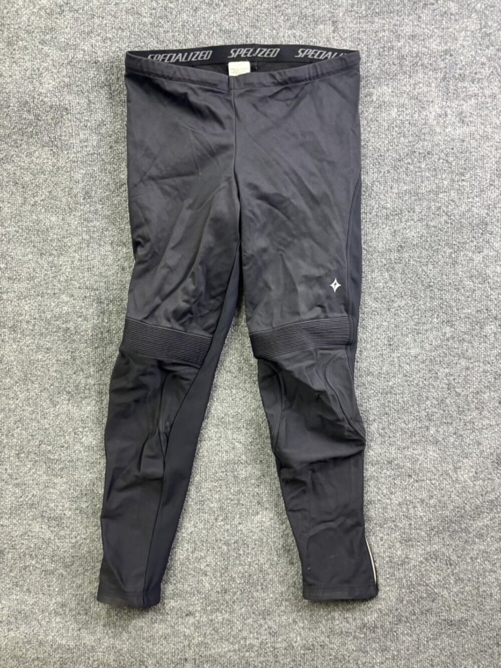 Specialized Cycling Leggings Womens XL Black Thermal Footless Zip Ankle Bike